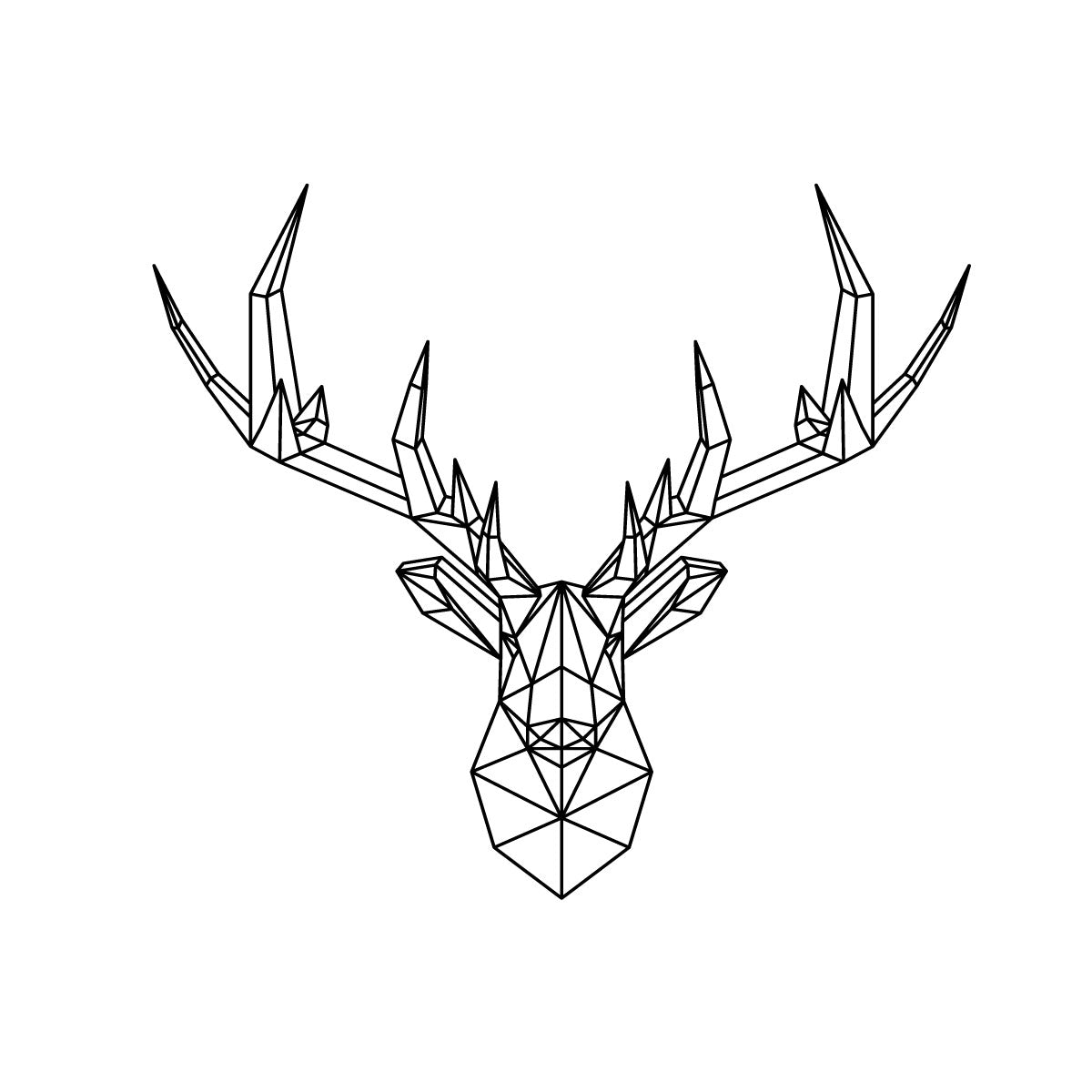 Deer face temporary tattoo