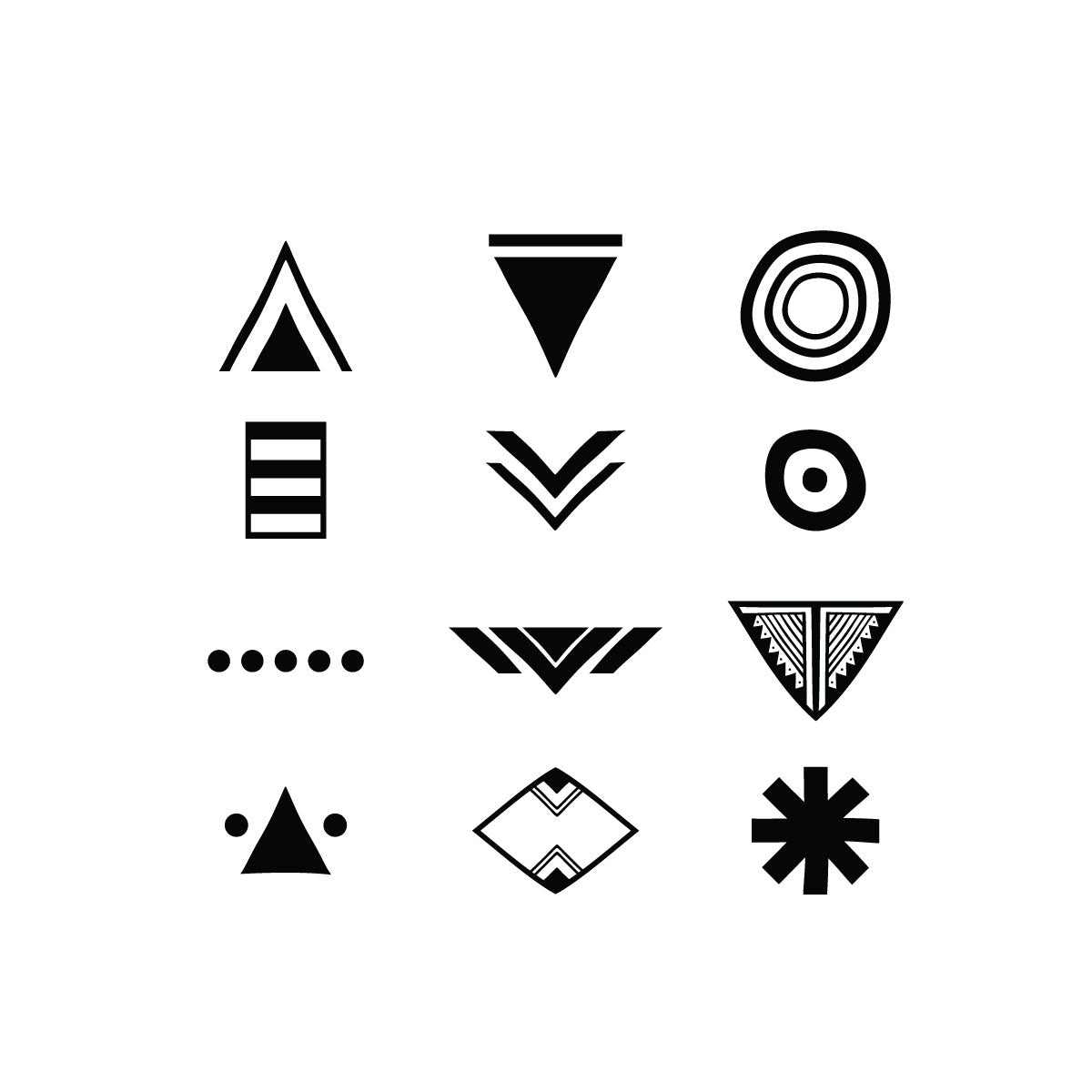 Mystical elements temporary tattoo