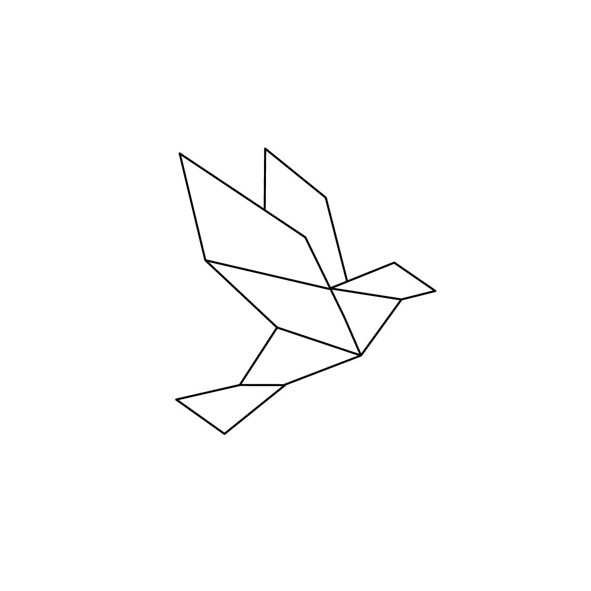 Aviator bird temporary tattoo