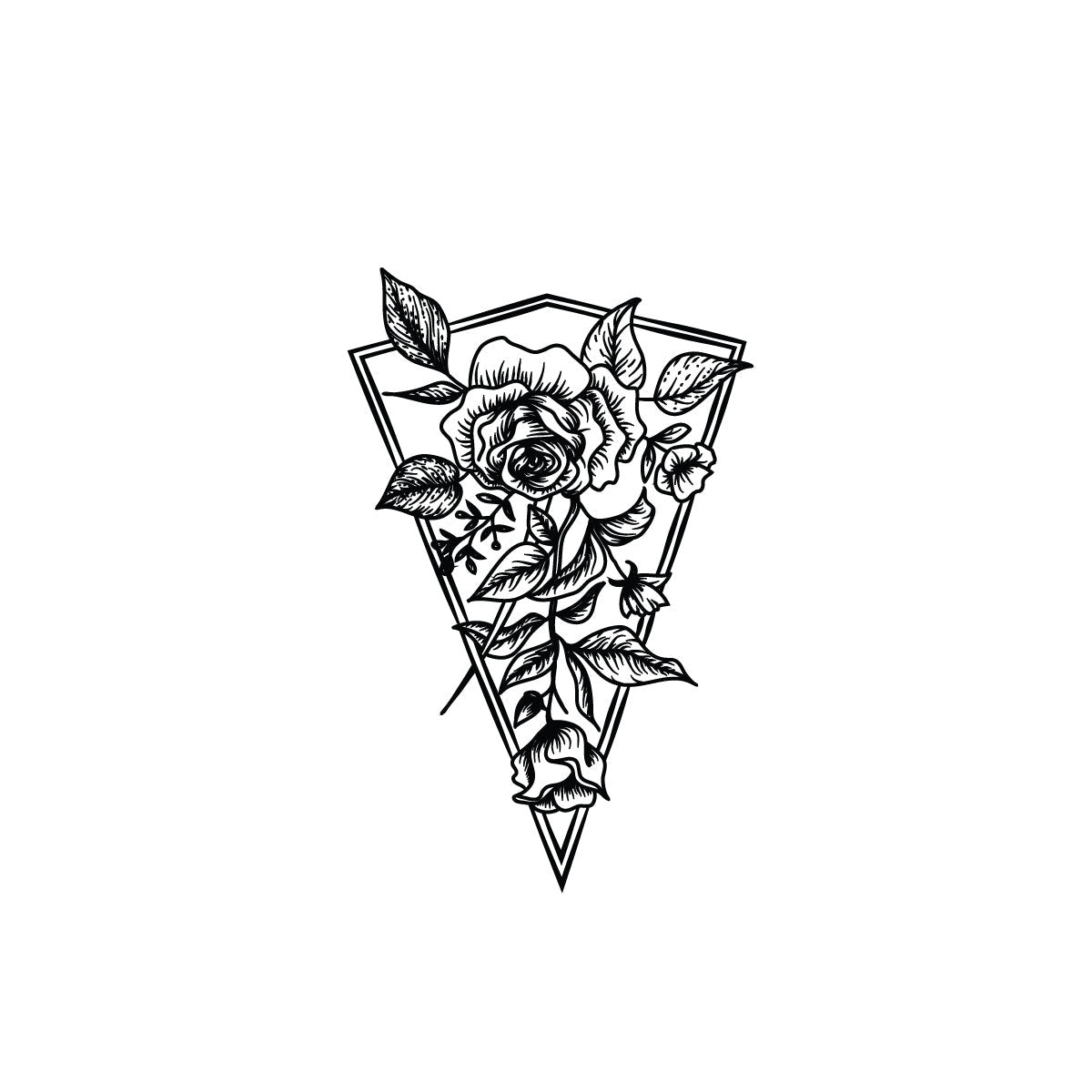 Blooming flower temporary tattoo