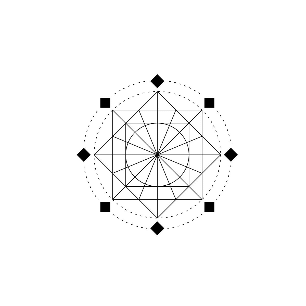 Circle mandala temporary tattoo