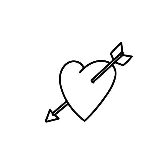 Heart temporary tattoo