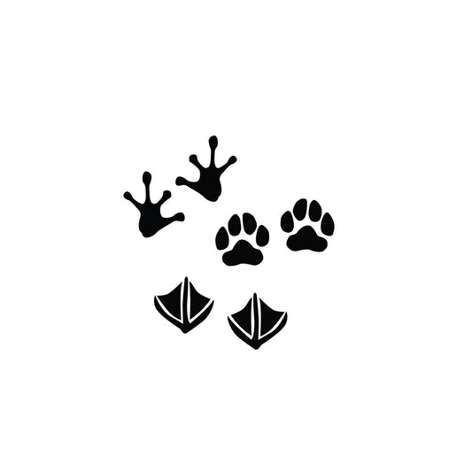 Animal footsteps temporary tattoo