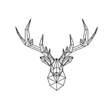 Deer face temporary tattoo