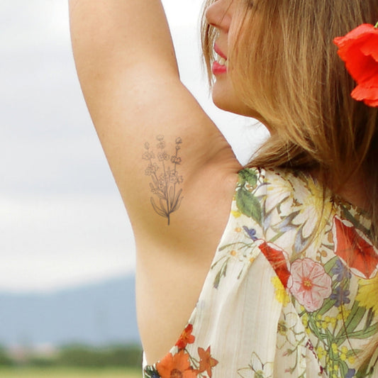 Cuteful-flowers temporary tattoo