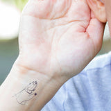 Praying hands temporary tattoo