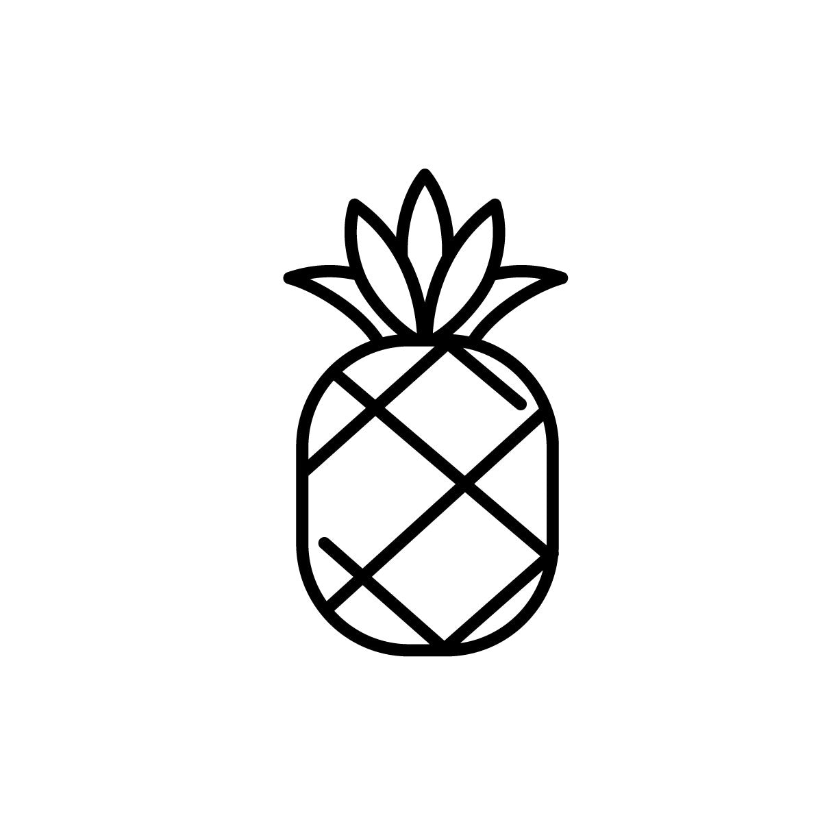 Funky pineapple temporary tattoo