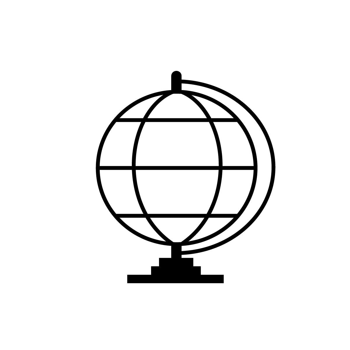 Globe temporary tattoo