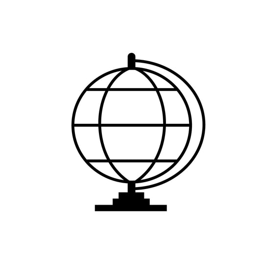 Globe temporary tattoo