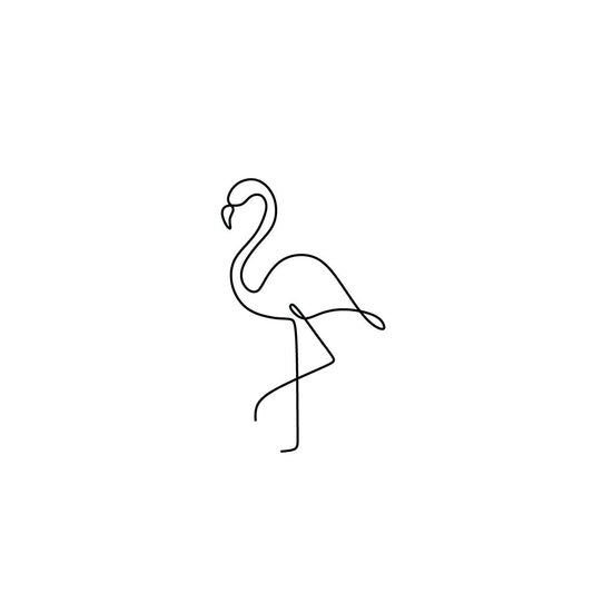 Flamingo temporary tattoo