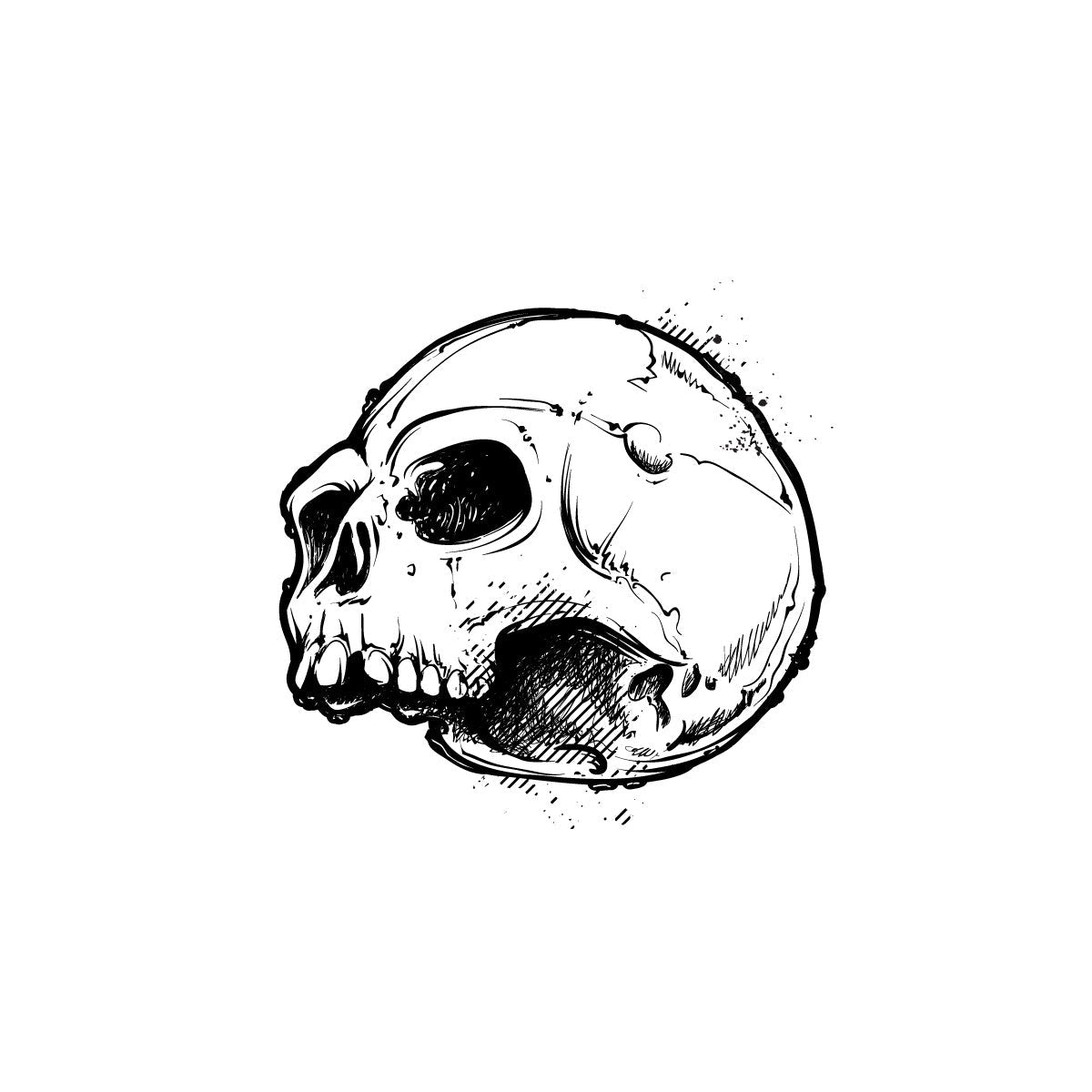Jaw- Less Skeleton - Temporary Tattoo - Just do HUE - Jagua Henna