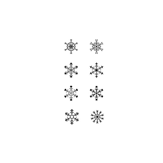 Let it snow flakes temporary tattoo