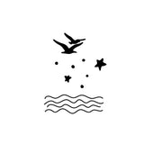 Flying birds temporary tattoo