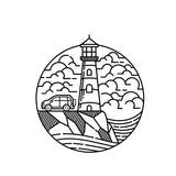Light house temporary tattoo