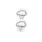 Rainy clouds temporary tattoo