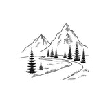 Mountainous Road temporary tattoo