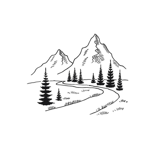 Mountainous Road temporary tattoo