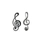 Music key notes temporary tattoo