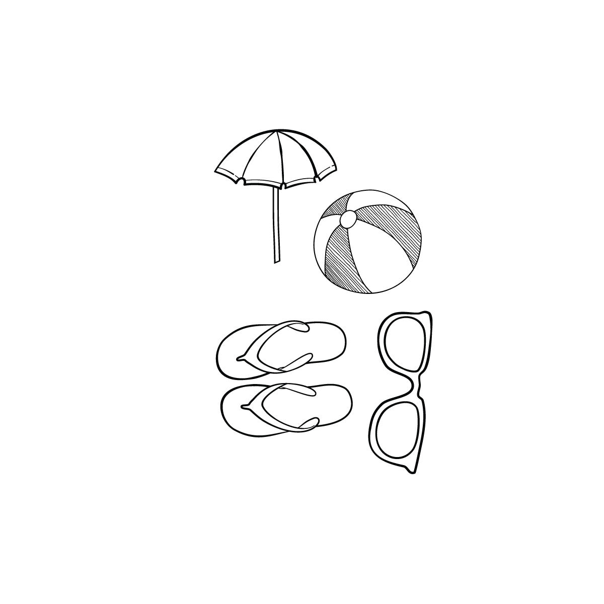 Off to the beach temporary tattoo