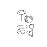 Off to the beach temporary tattoo