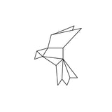 Paper bird temporary tattoo