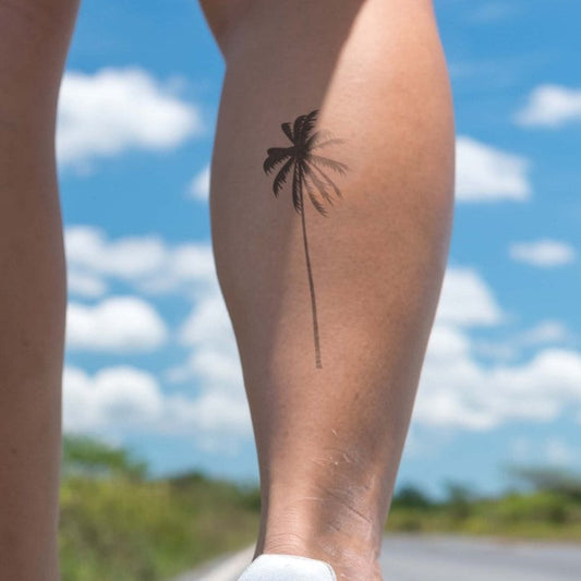 Palm tree temporary tattoo