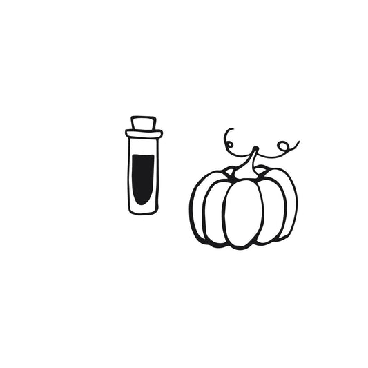 Pumpkin juice potion temporary tattoo