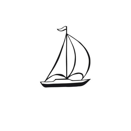 Sail away boat temporary tattoo