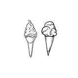 Two ice creams temporary tattoo