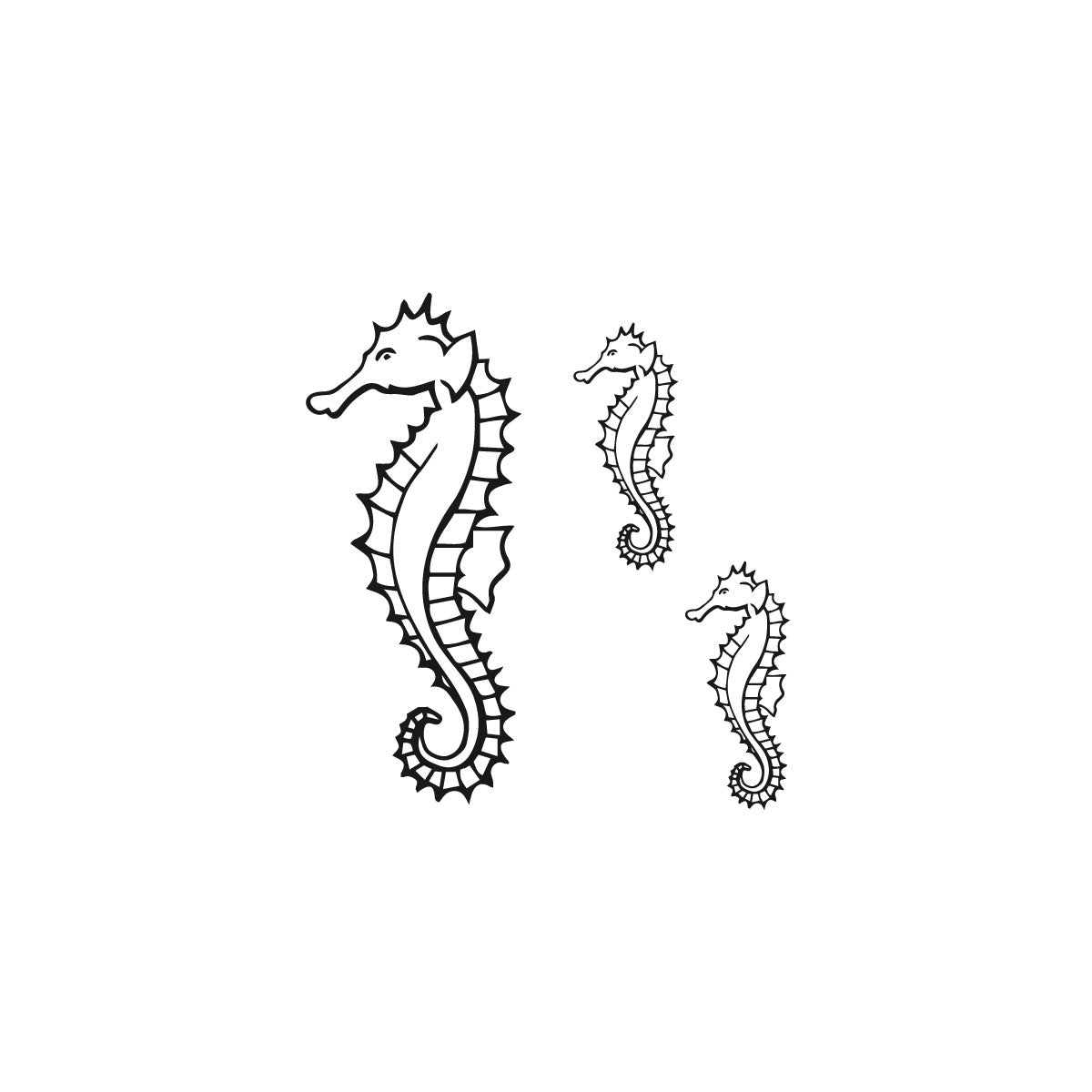 Sea horse temporary tattoo