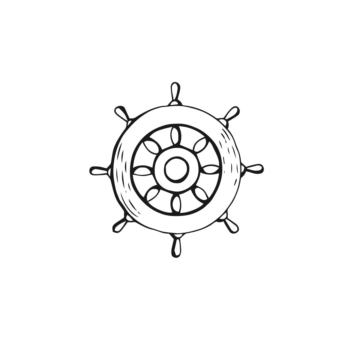 Ship’S Helm - Temporary Tattoo - Just do HUE – Jagua Henna