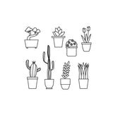 Small plants temporary tattoo