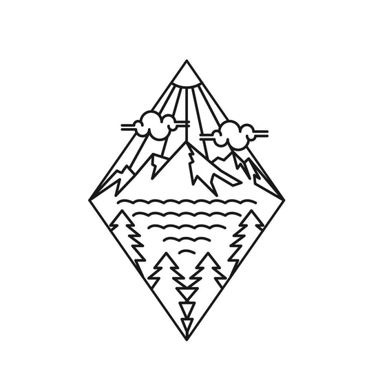 Smoky mountain temporary tattoo