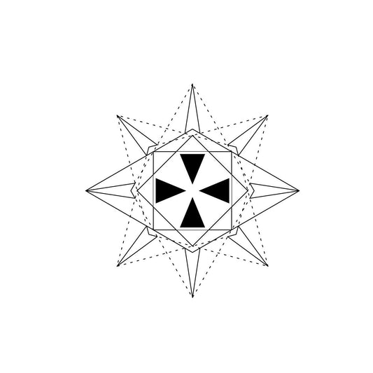 Star struck mandala temporary tattoo