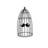 Two birds in a cage temporary tattoo