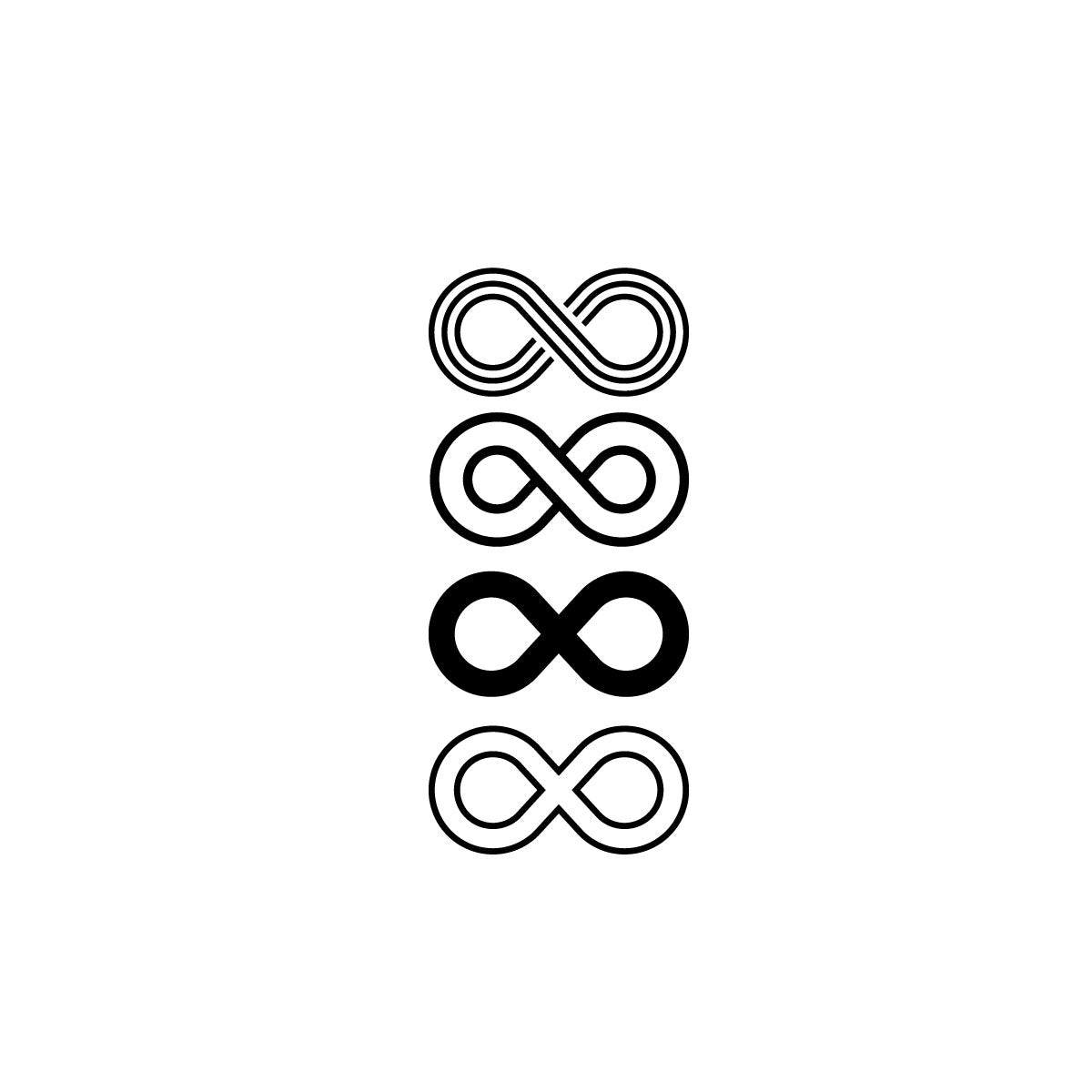 Infinity temporary tattoo