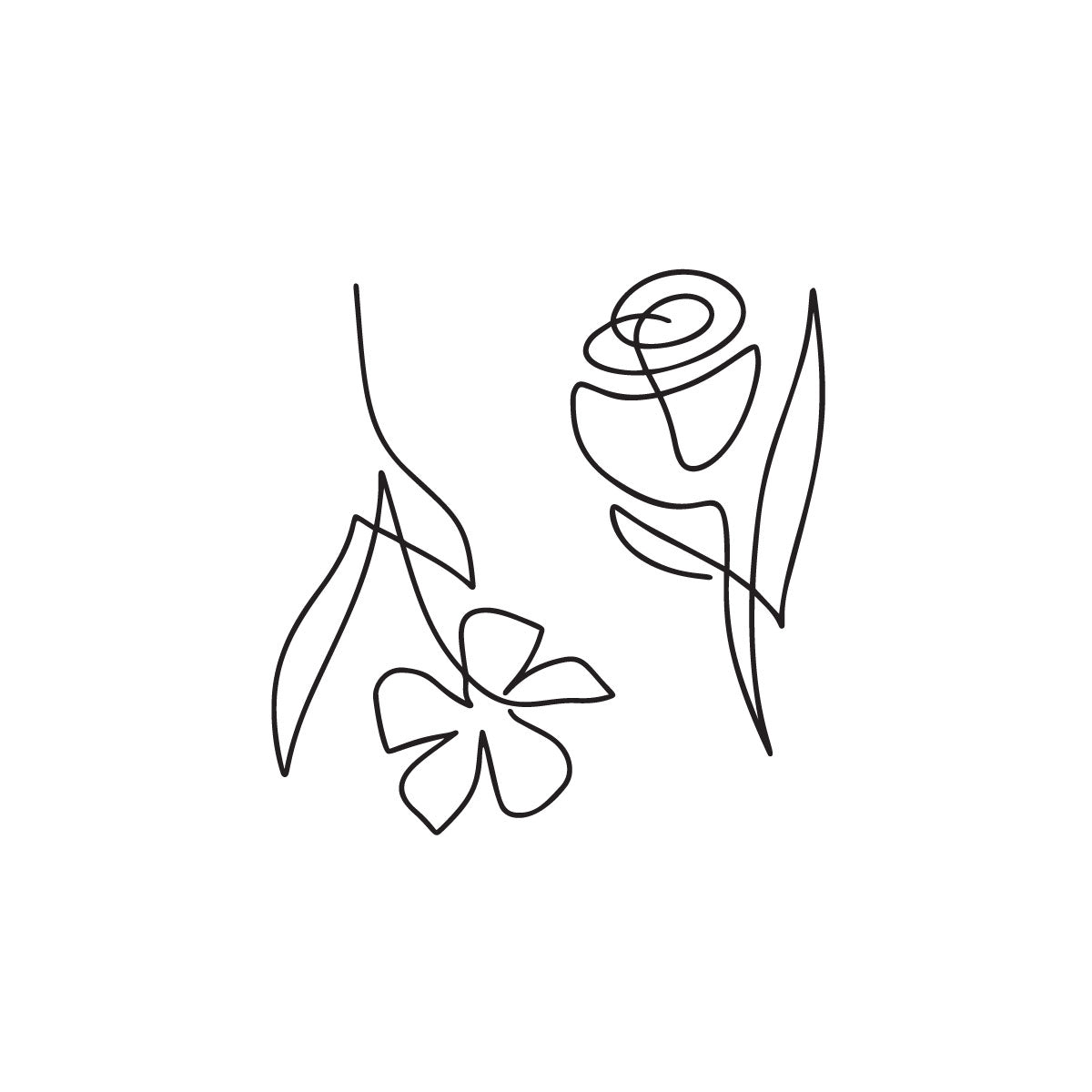 Lijn bloemen