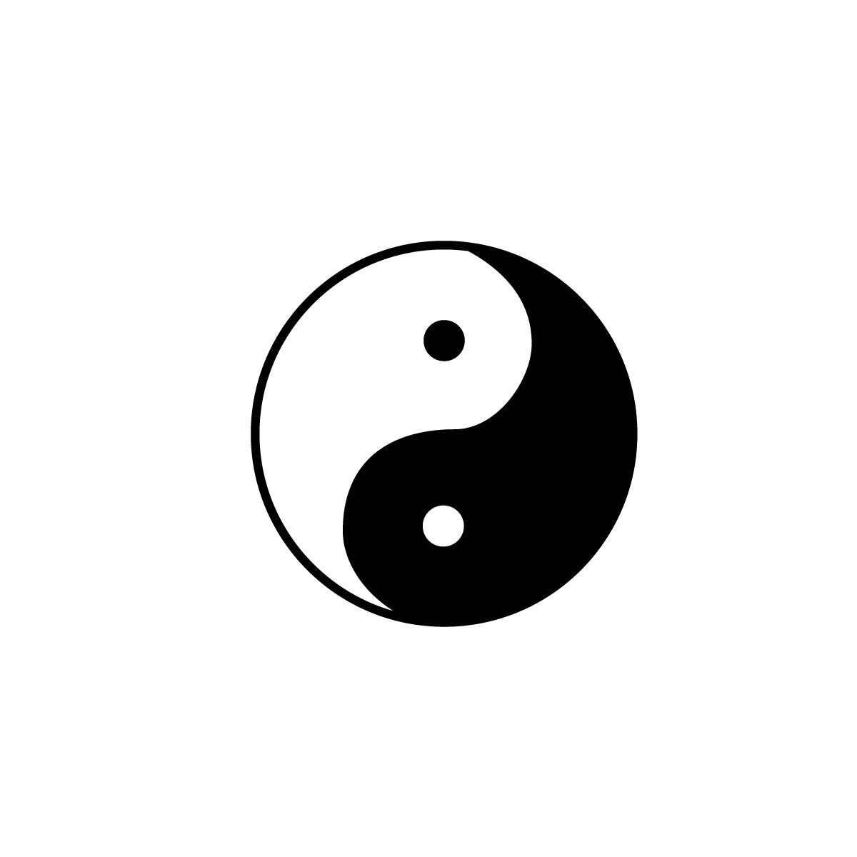 Ying & Yang temporary tattoo