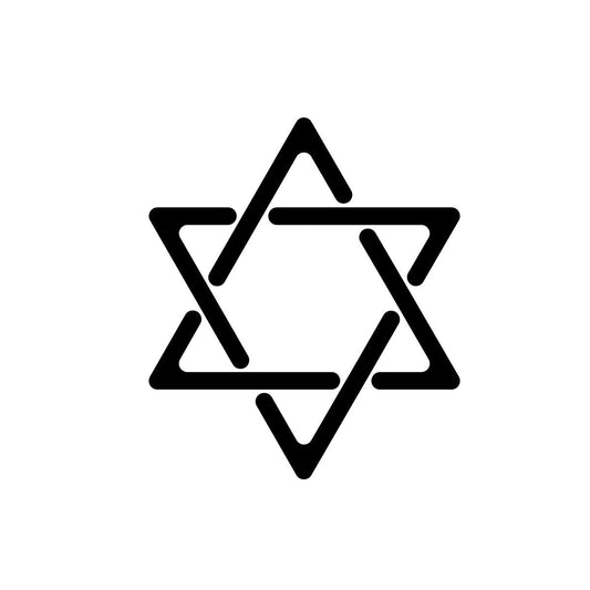 Hexagram temporary tattoo